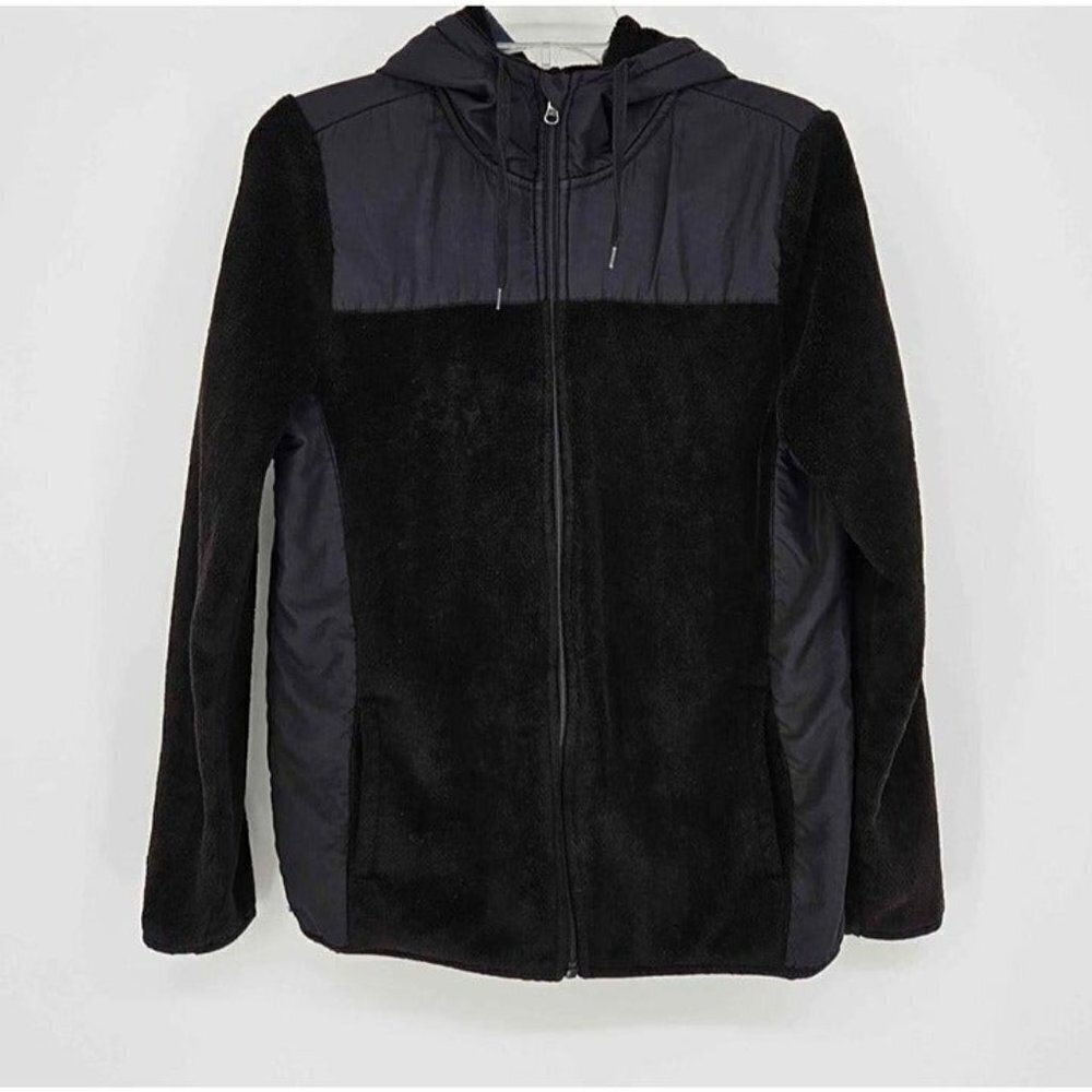 Canyon Creek Womens Hooded Soft Black Full-Zip w/Pockets Jacket Sz Med